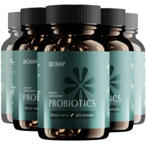 Bioma Probiotics | Natural Support for Digestion and Bloating – Pack of 4